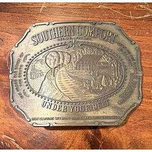 Belt Buckle Southern Comfort Brass "Under Your Belt"